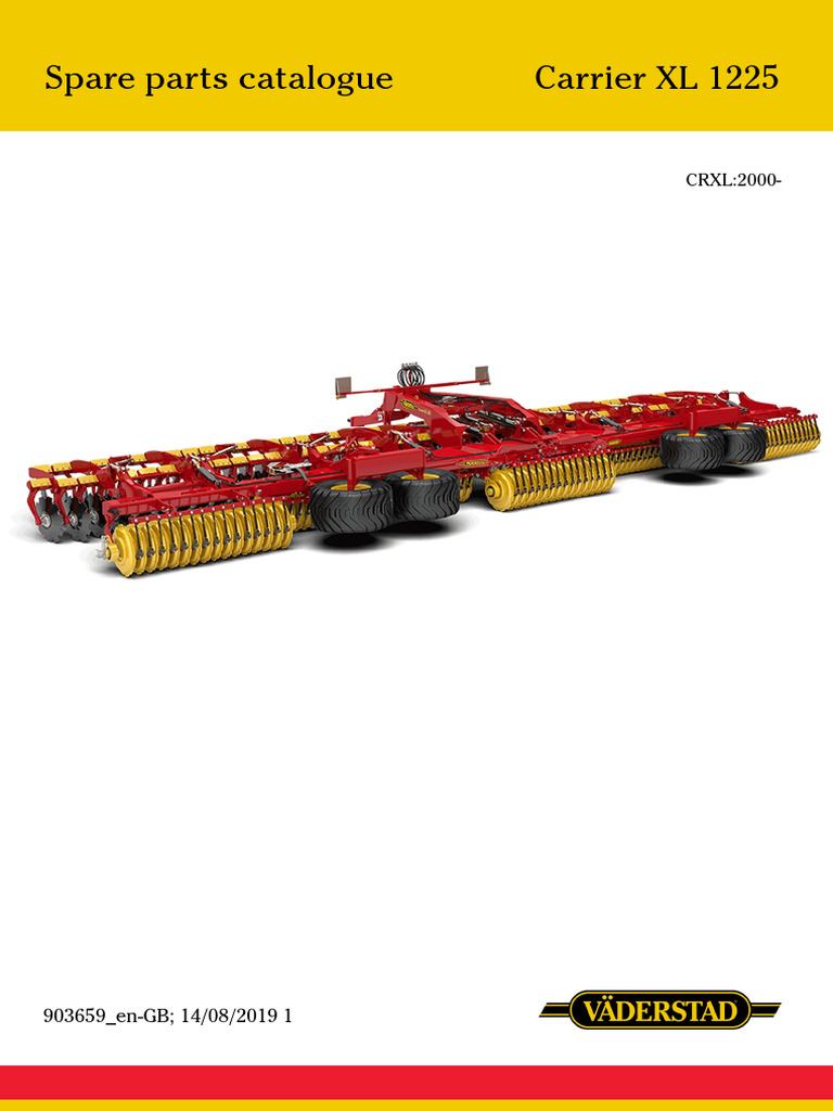 Carrier XL 1225 Spare Parts Guide | PDF | Screw | Nut (Hardware)