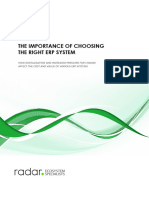 The Importance of Choosing The Right ERP System - Radar 2019