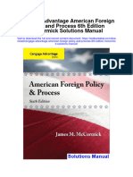 Cengage Advantage American Foreign Policy and Process 6th Edition Mccormick Solutions Manual