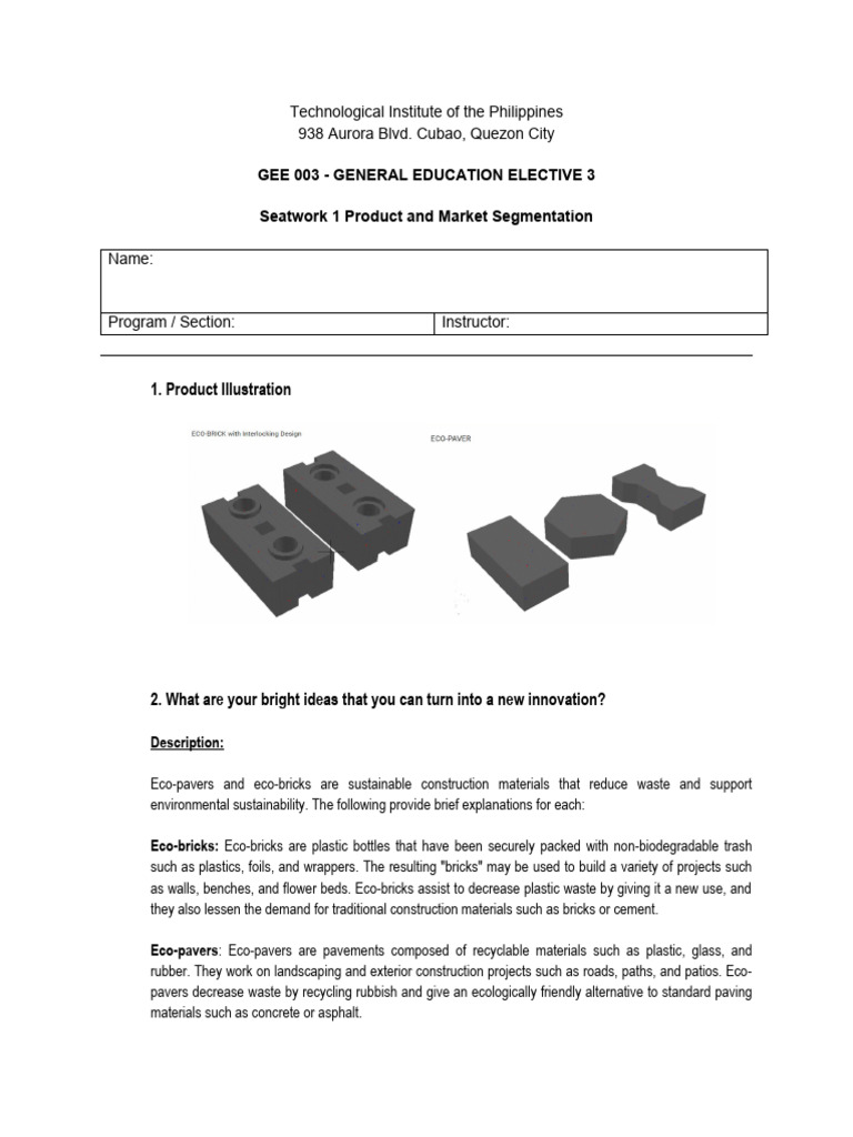 GEE 003 - Product and Market Segmentation | PDF | Packaging And ...