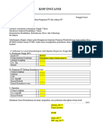 Template Surat Permohonan Akun Admin PT Dan Pimpinan PT