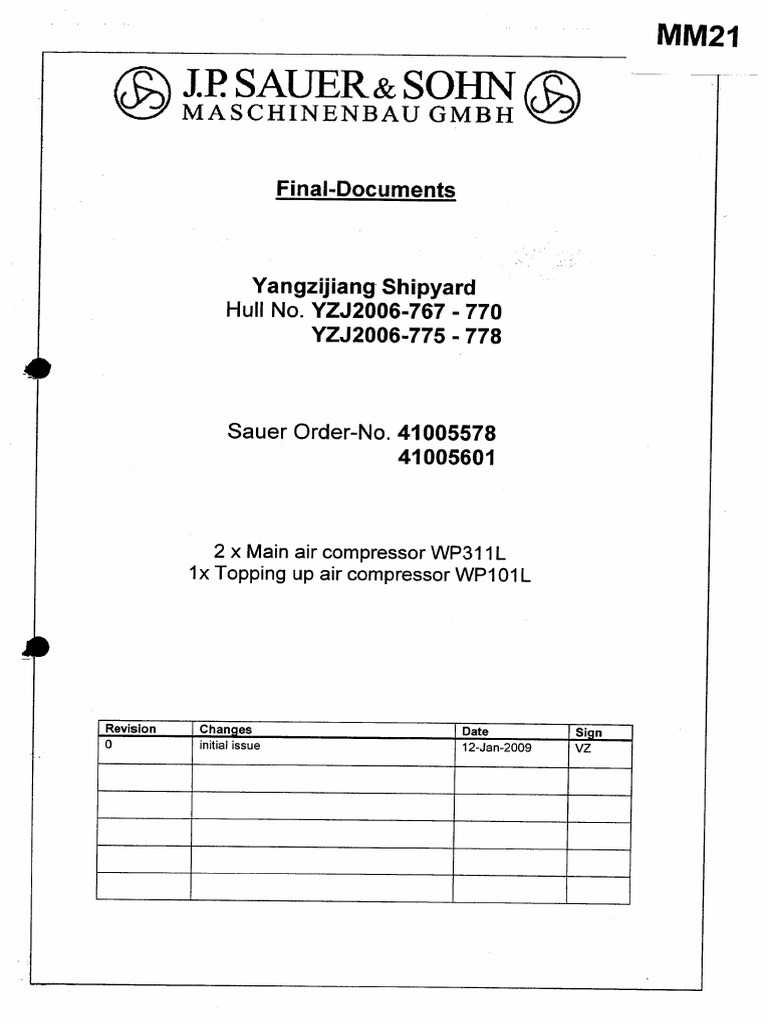 Air Compressor Final Drawings | PDF