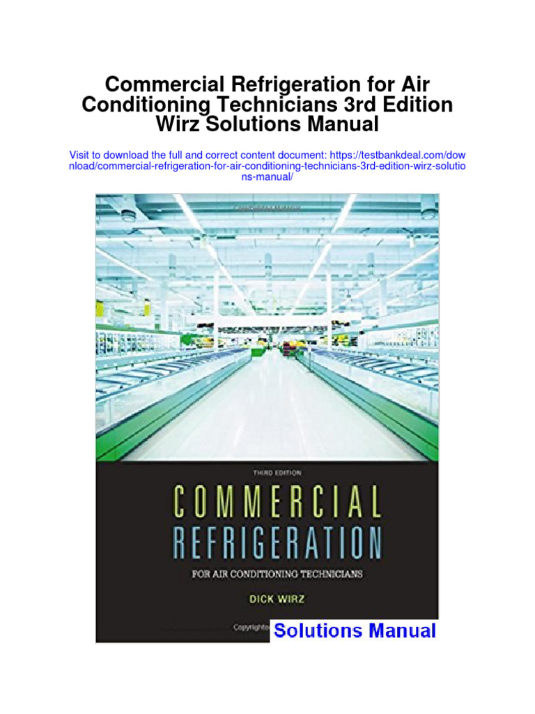Commercial Refrigeration For Air Conditioning Technicians 3rd Edition