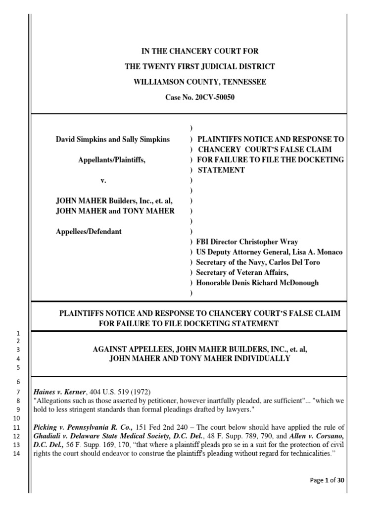 Response Notice To Ch. Ct's False Claim To App. Ct.s 7232023 PDF