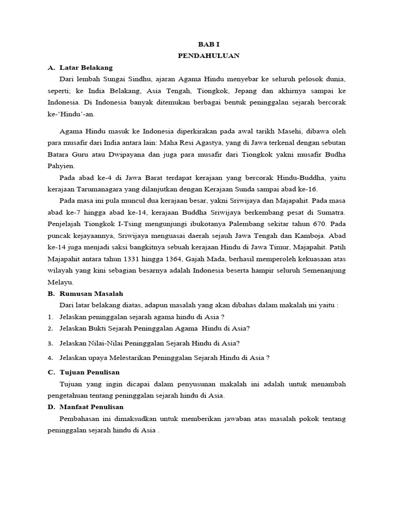 Peninggalan Sejarah Agama Hindu Di Asia | PDF