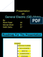 Presentation On: General Electric (GE) Matrix
