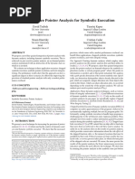 Past-Sensitive Pointer Analysis For Symbolic Execution