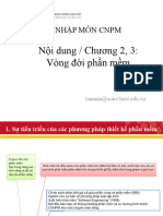 NMCNPM Bai2 3 Vòng Đời Phần Mềm