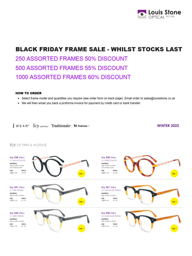 Louis Stone Winter Frame Sale | PDF | Glasses | Discounts And Allowances