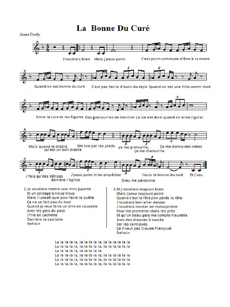 La Bonne Du Curé PDF
