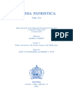 Studia Patristica-105, 2021 (2 - Politics and Society. The Patristic Legacy in The Middle Ages)