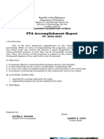 Pta Accomplishment Report 2023