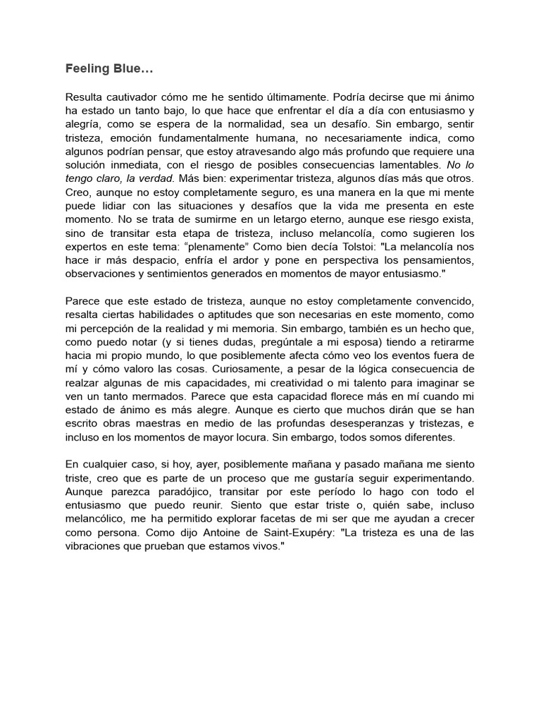 Feeling Blue PDF