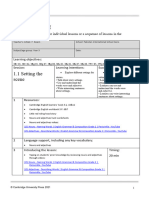 Lesson Plan Lesson 1 Unit 1 Cambridge English Book 3