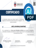Certificado: José Luis Morales Martinez