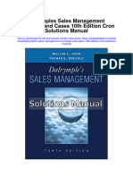 Dalrymples Sales Management Concepts and Cases 10th Edition Cron Solutions Manual