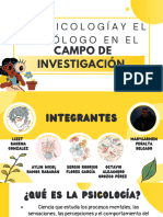 La Psicología y El Campo de Investigación.