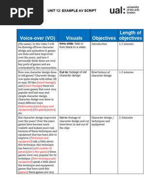 unit 12 yr2 av script example