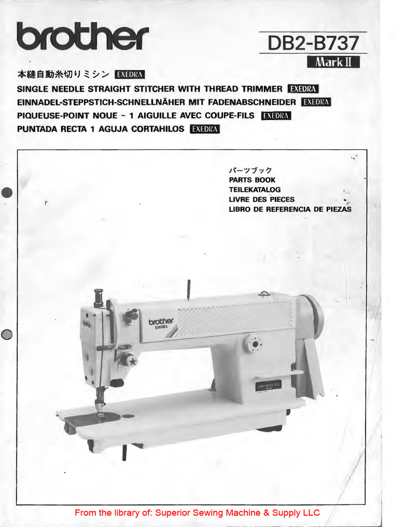 Brother DB2-B737 Mark II | PDF | Secondary Sector Of The Economy | Sewing