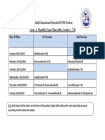 Grades7 8 Monthly Exam Timetable