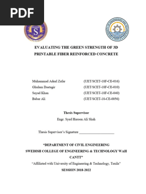 3D Printable fiber Concrete FINAL THESIS DOC