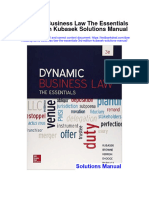 Dynamic Business Law The Essentials 3rd Edition Kubasek Solutions Manual