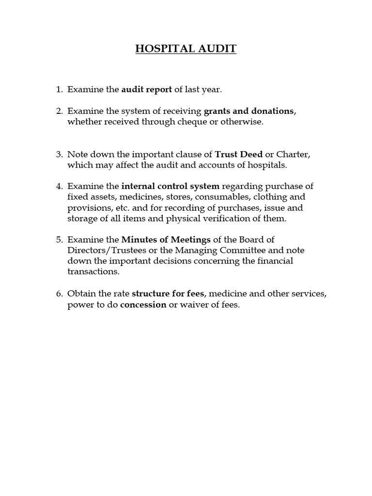 Hospital Audit PDF