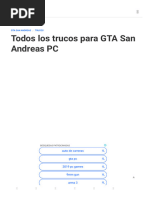 Trucos de GTA San Andreas para PC Claves y Códigos | PDF