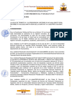 Resolucion Presidencial #049-2022-P-Unat - Mod Del Art 1 de La RP #037-2022. Adicional Deductivo Vinculante 05 Ing Civil