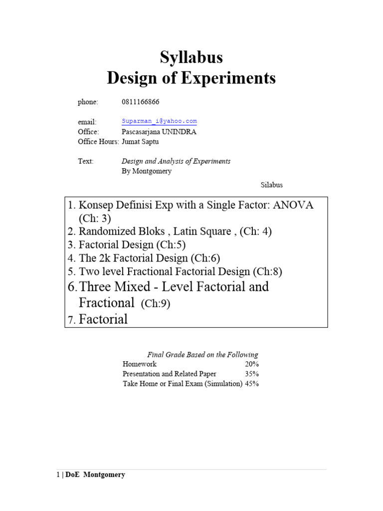 Experiments montgomery word pdf analysis of variance sample size