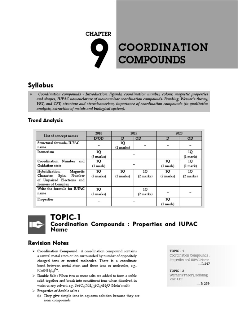 Isomerism in Coordination Compounds | PDF | Coordination Complex | Ligand
