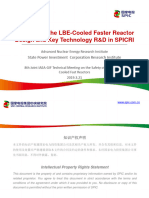 Progress in The LBE-Cooled Faster Reactor Design and Key Technology R&D in SPICRI