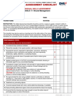 Skills Assessment Checklist: MODULE 17: Wound Management