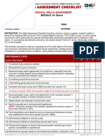 Skills Assessment Checklist
