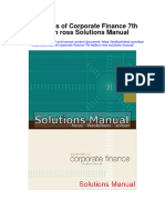 Essentials of Corporate Finance 7th Edition Ross Solutions Manual
