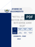 Informe Semanal 04 - Mtto. Overhaul Rotor de Secador Rotadisk 6000 KGH