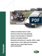 LRL305 SPA - Land Rover Freelander 1999 - Guia Del Propietario - Capota Trasera y Techo Rigido
