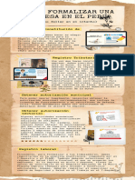 Infografía de Proceso Pergamino Papel Llamativo Vintage Marrón