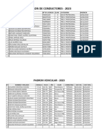 Padron Vehícular Empresa Marzano - 2023