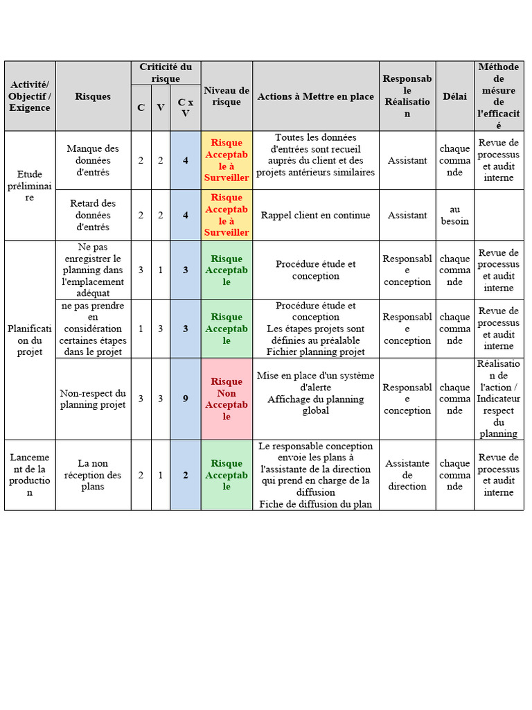 Manuel de gestion des risques projet | PDF | Audit | Risque