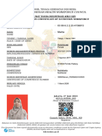 The Indonesian Health Workforce Council: Registration Certificate of Nutrition Workforce