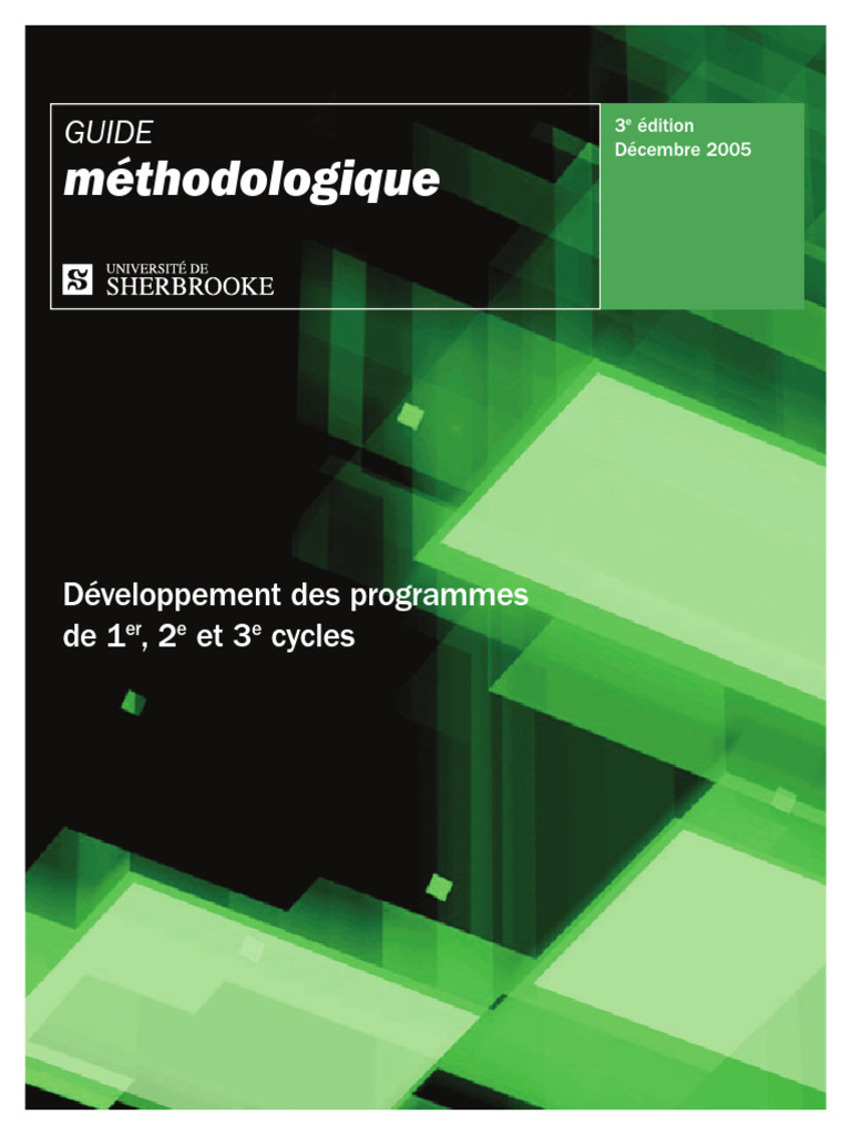 Guide de développement des programmes UdeS | PDF | Pédagogie | Université