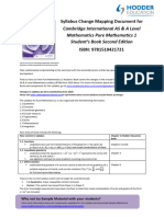 AL Maths Pure 1 Syllabus Map Approved