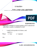 Lesson 8 Exponents and Logarithm