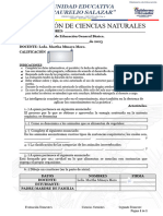 Evaluación de Ciencias Naturales: Indicaciones