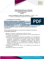 Guía de Actividades y Rúbrica de Evaluación - Unidad 3 - Fase 5 - Informe y Socialización Resultados de La Investigación