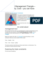 The Project Management Triangle