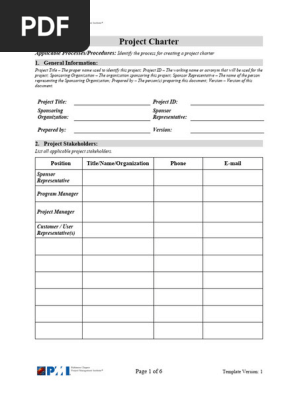 Project Charter Template 