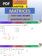 d8 CH 3 Matrices Cbse 2022-23 Board Questions