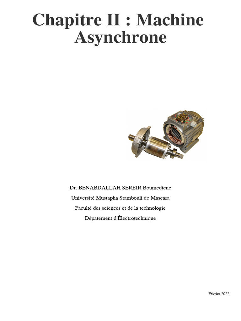 Fonctionnement de la Machine Asynchrone | PDF | Puissance (physique ...